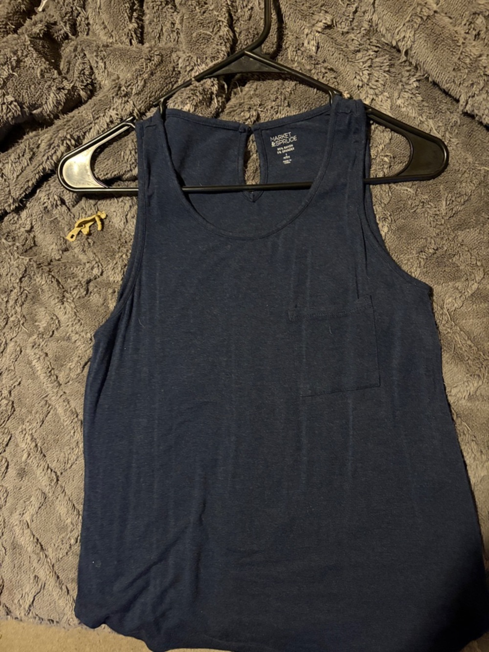 Market & Spruce Deep Navy Pocket Tank